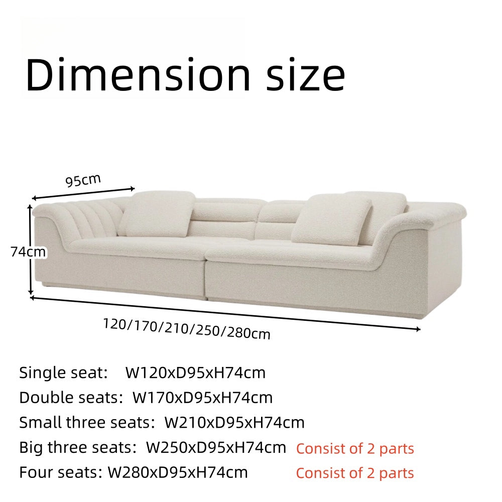 ABC Home Fleece Fabric Overstuffed Multifunction Cloud shaped Sofa Chair set for Livingroom Office