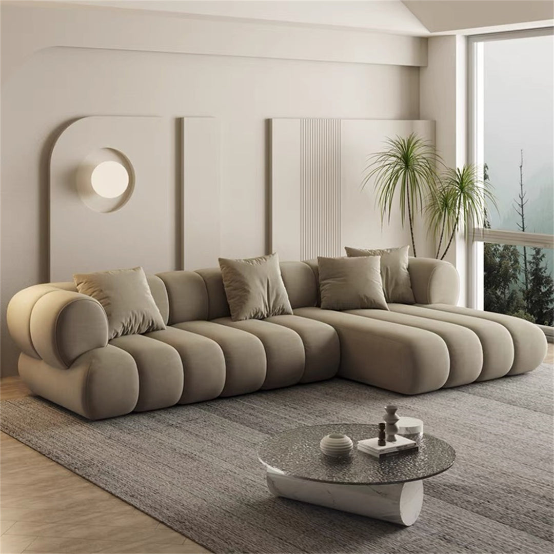 ABC Home Fleece Fabric Overstuffed Multifunction Sofa set for Livingroom Office