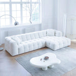 Load image into Gallery viewer, AAH Home Fleece Fabric Overstuffed Multifunction Cloud L-shaped Sofa Chair set for Livingroom Office AAH HOME
