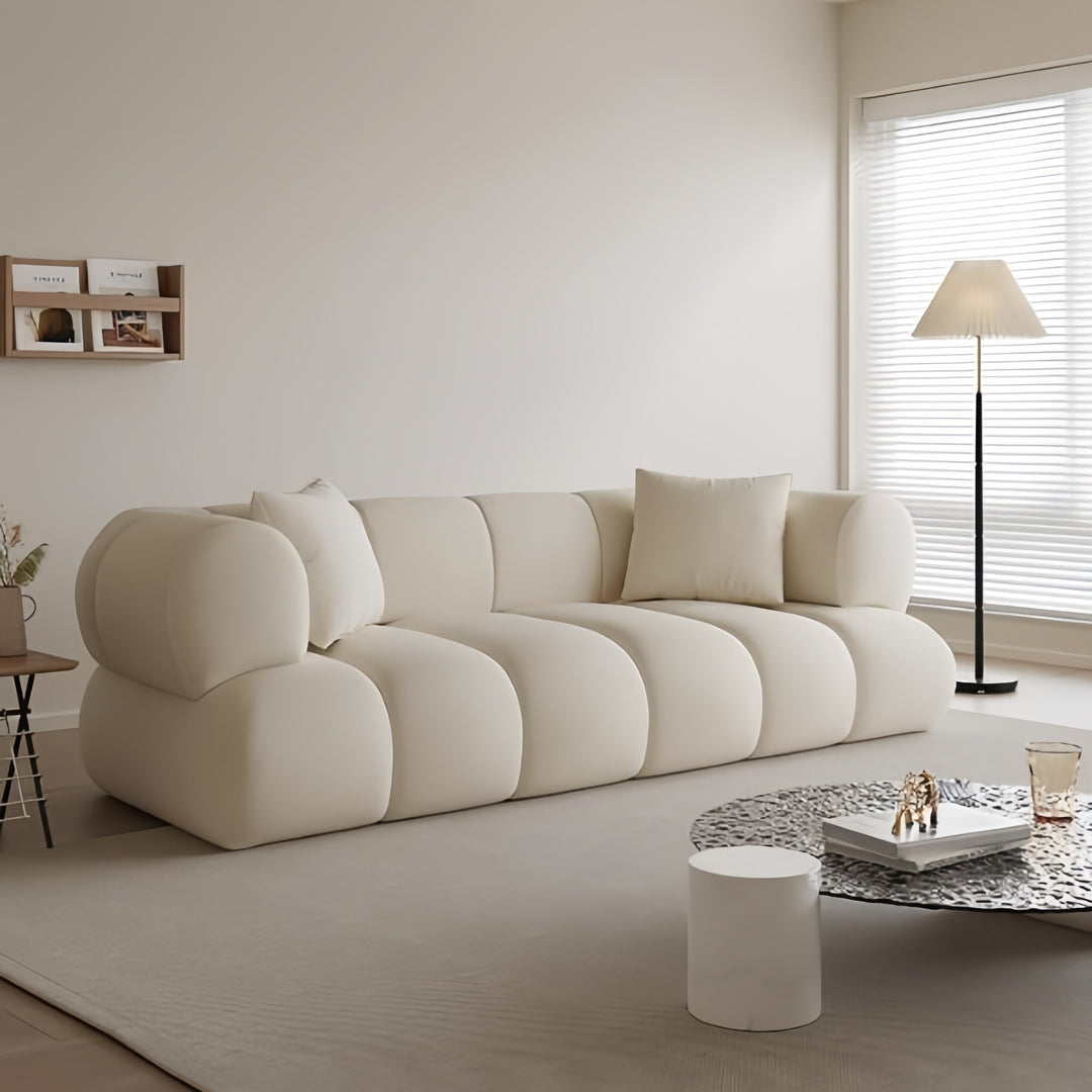 ABC Home Fleece Fabric Overstuffed Multifunction Cloud shaped Sofa Chair set for Livingroom Office