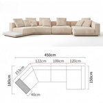 Load image into Gallery viewer, ABC Home Light Luxury Linen Cotton  Fabric Cloud Shaped Sofa set for Livingroom
