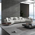 Load image into Gallery viewer, ABC Home Light Luxury Linen Cotton  Fabric Cloud Shaped Sofa set for Livingroom
