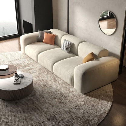 ABC HOME Wood Beige Sectional Sofa | Contemporary Style