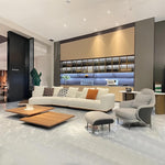 Load image into Gallery viewer, ABC Home Light Luxury Linen Cotton  Fabric Cloud Shaped Sofa set for Livingroom
