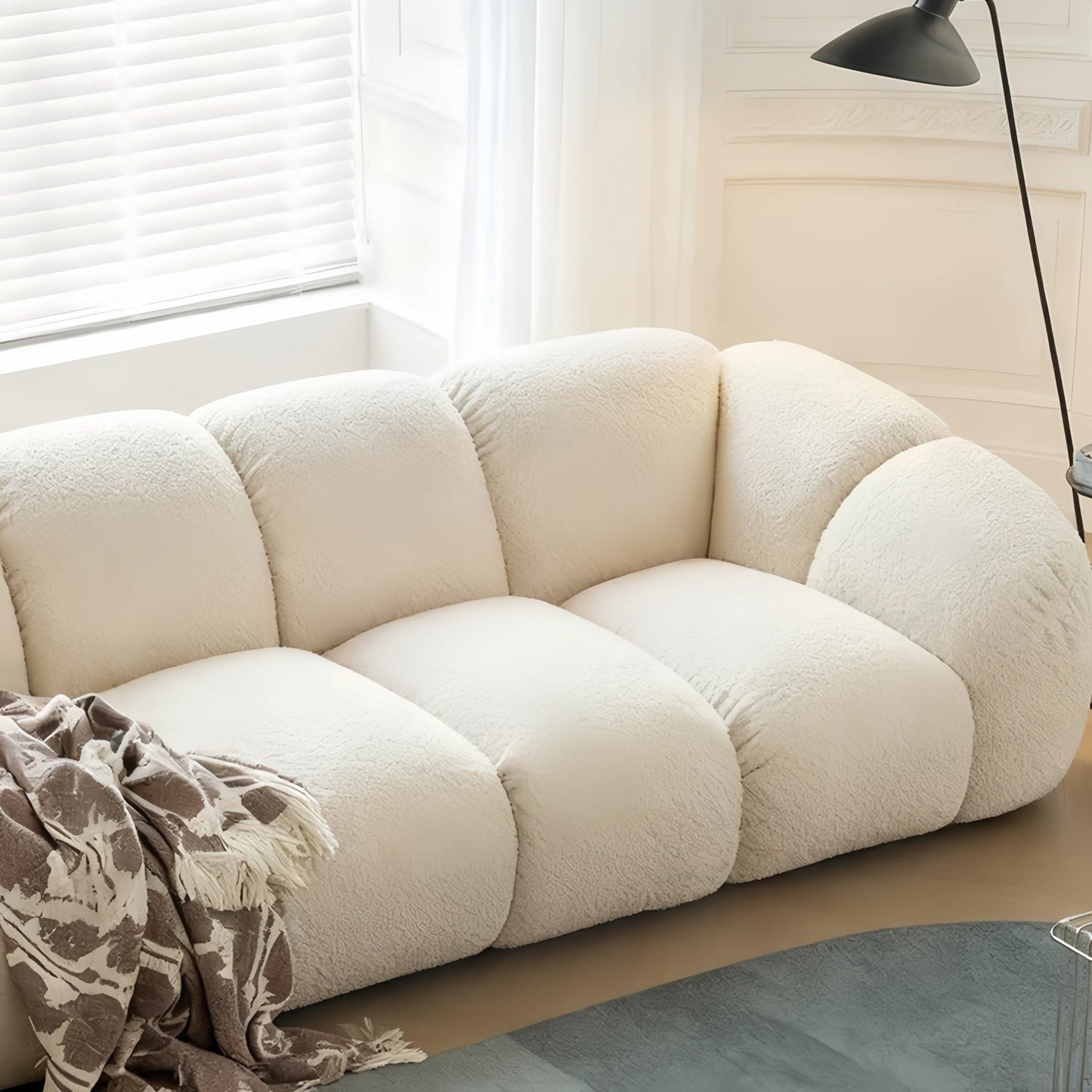 ABC HOME Wood White Cloud Sofa Collection