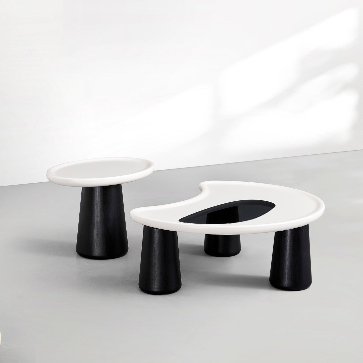 ABC HOME Coffee Table: Space-Saving Nesting Table Set for Modern Living Room in Dubai showroom