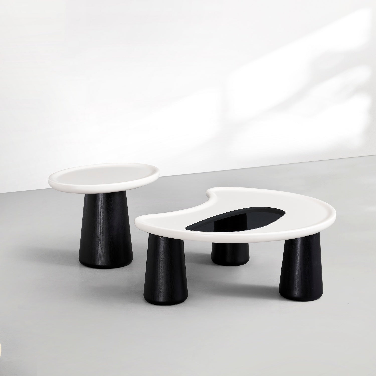 ABC HOME Coffee Table: Space-Saving Nesting Table Set for Modern Living Room in Dubai showroom