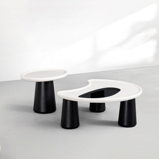 ABC HOME Coffee Table: Space-Saving Nesting Table Set for Modern Living Room in Dubai showroom