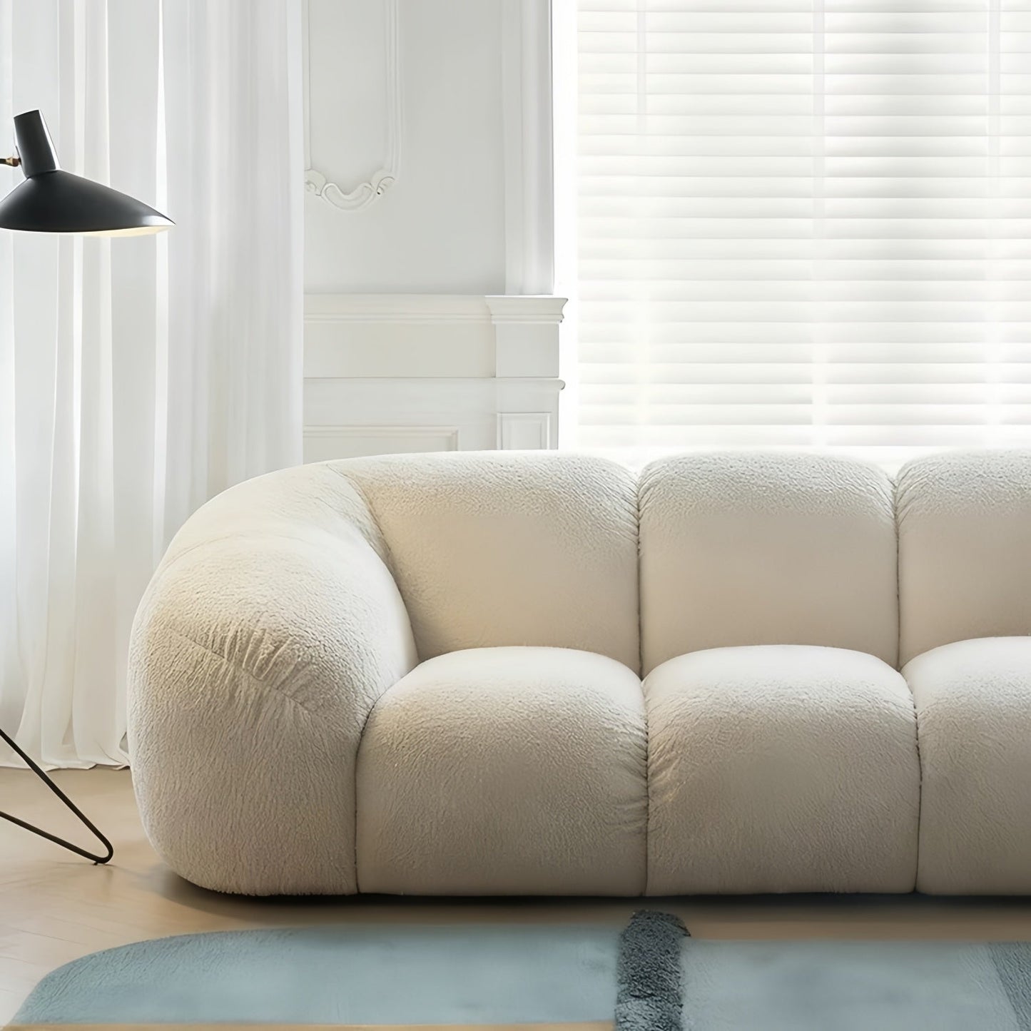 ABC HOME Wood White Cloud Sofa Collection