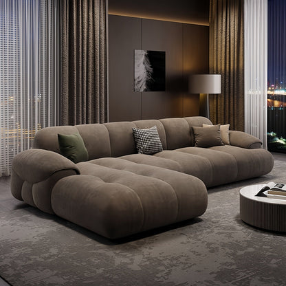 ABC HOME Sofa: Wood Beige Sectional