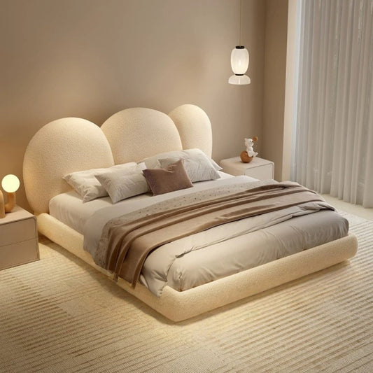 ABC HOME Bed: Bed Frame Modern King Queen Size for bedroom Without Mattress in Dubai showroom