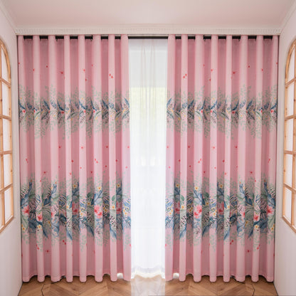 2 Panels 60% Blackout Colorful Flowers Floral Curtains for Living Room Thermal Insulated Bedroom Darkening Drapes for Basics Room Window