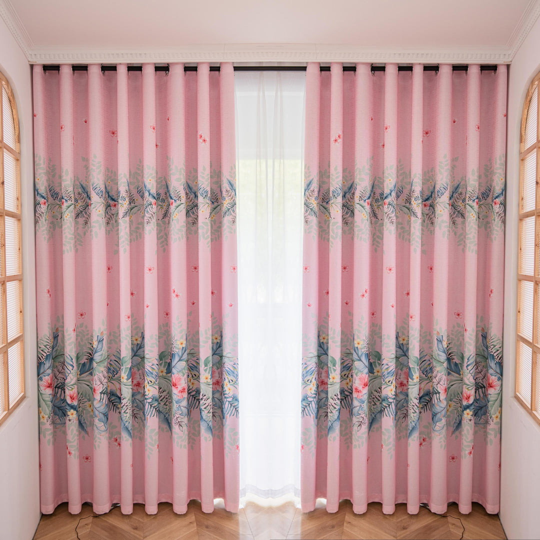 2 Panels 60% Blackout Colorful Flowers Floral Curtains for Living Room Thermal Insulated Bedroom Darkening Drapes for Basics Room Window