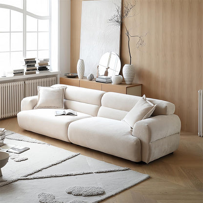 ABC HOME Sofa: Light Luxury Fabric Cloud Shaped Sofa set for Livingroom in Dubai showroom