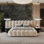 Load image into Gallery viewer, ABC Home Bed Frame Modern Velvet King Queen Size for bedroom Without Mattress
