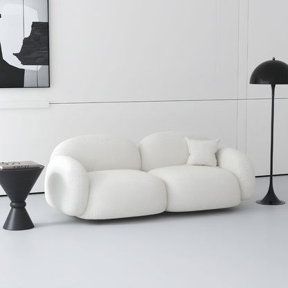 ABC HOME Sofa with Wood & White