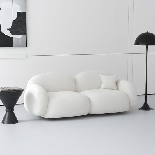 ABC HOME Sofa with Wood & White