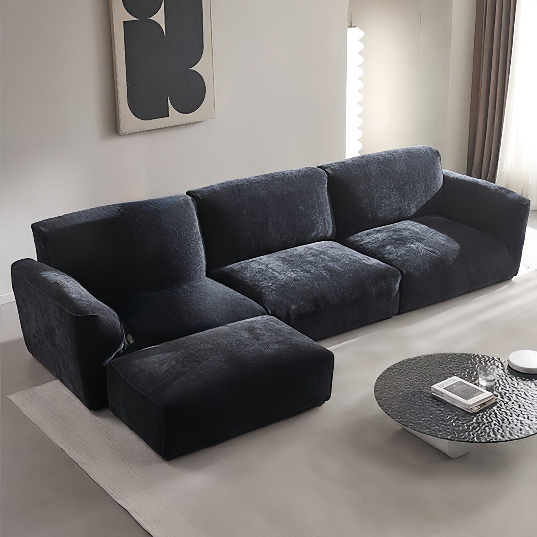 ABC Home Fleece Fabric Overstuffed Multifunction Cloud shaped Sofa Chair set for Livingroom Office