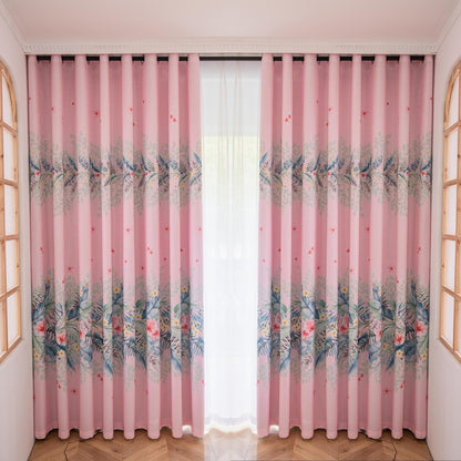 ABC HOME Curtains: 2 Panels 60% Blackout Colorful Flowers Floral Curtains for Living Room Therm
