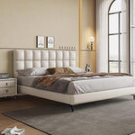 Load image into Gallery viewer, ABC Home Light Luxury Modern  Leather Wrap Bed Frame for Bedroom Without Mattress
