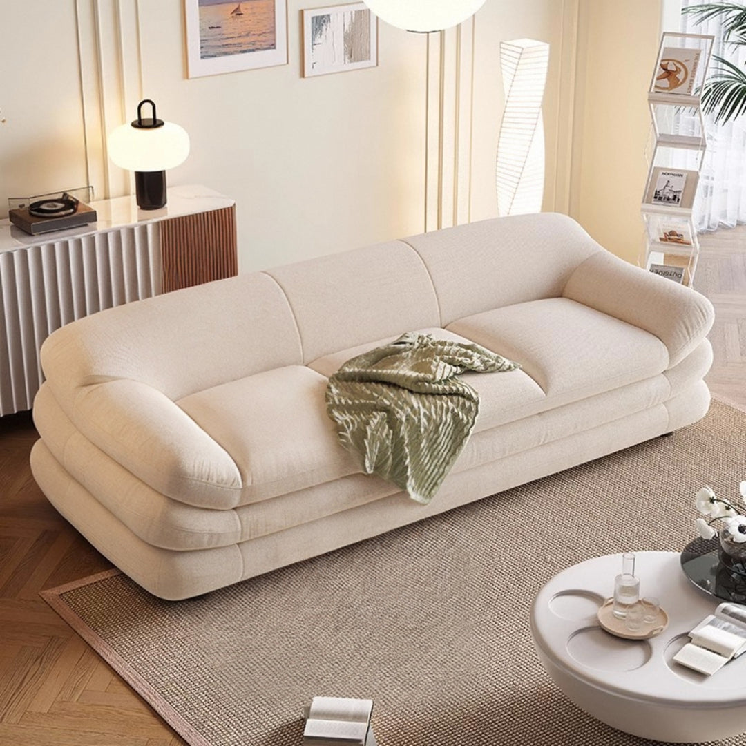 ABC Home Light Luxury Fabric Cloud Shaped Sofa set for Livingroom