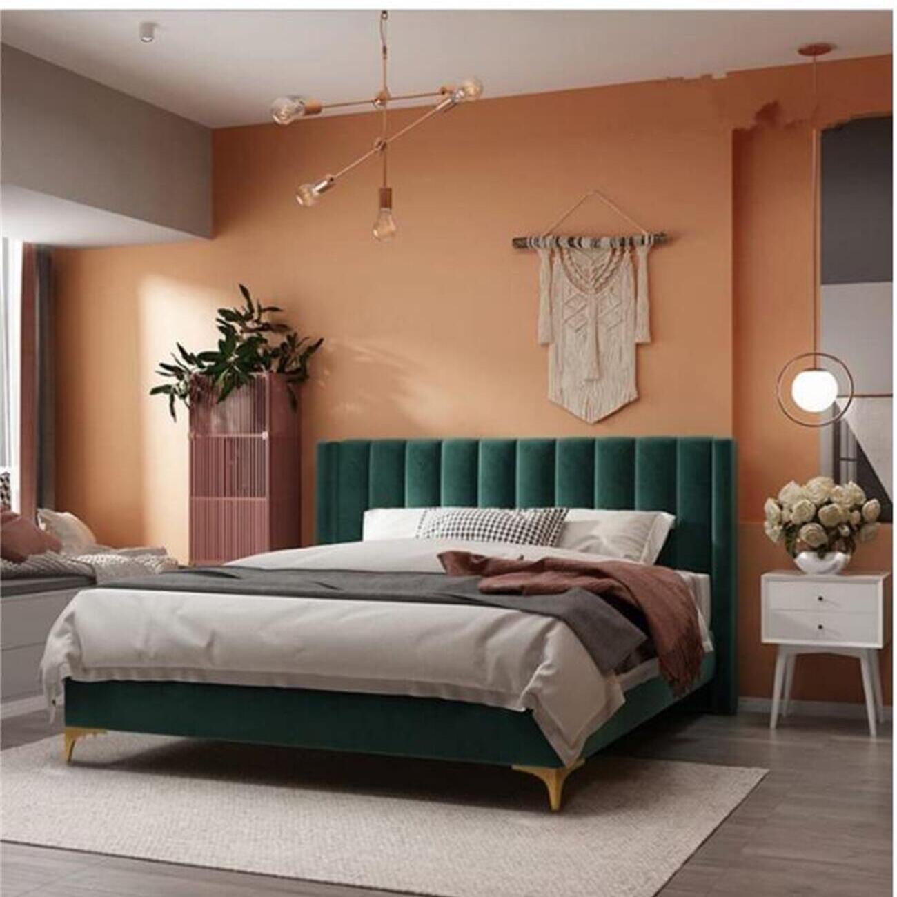 ABC HOME Bed: Bed Frame Modern King Queen Size for bedroom Without Mattress in Dubai showroom