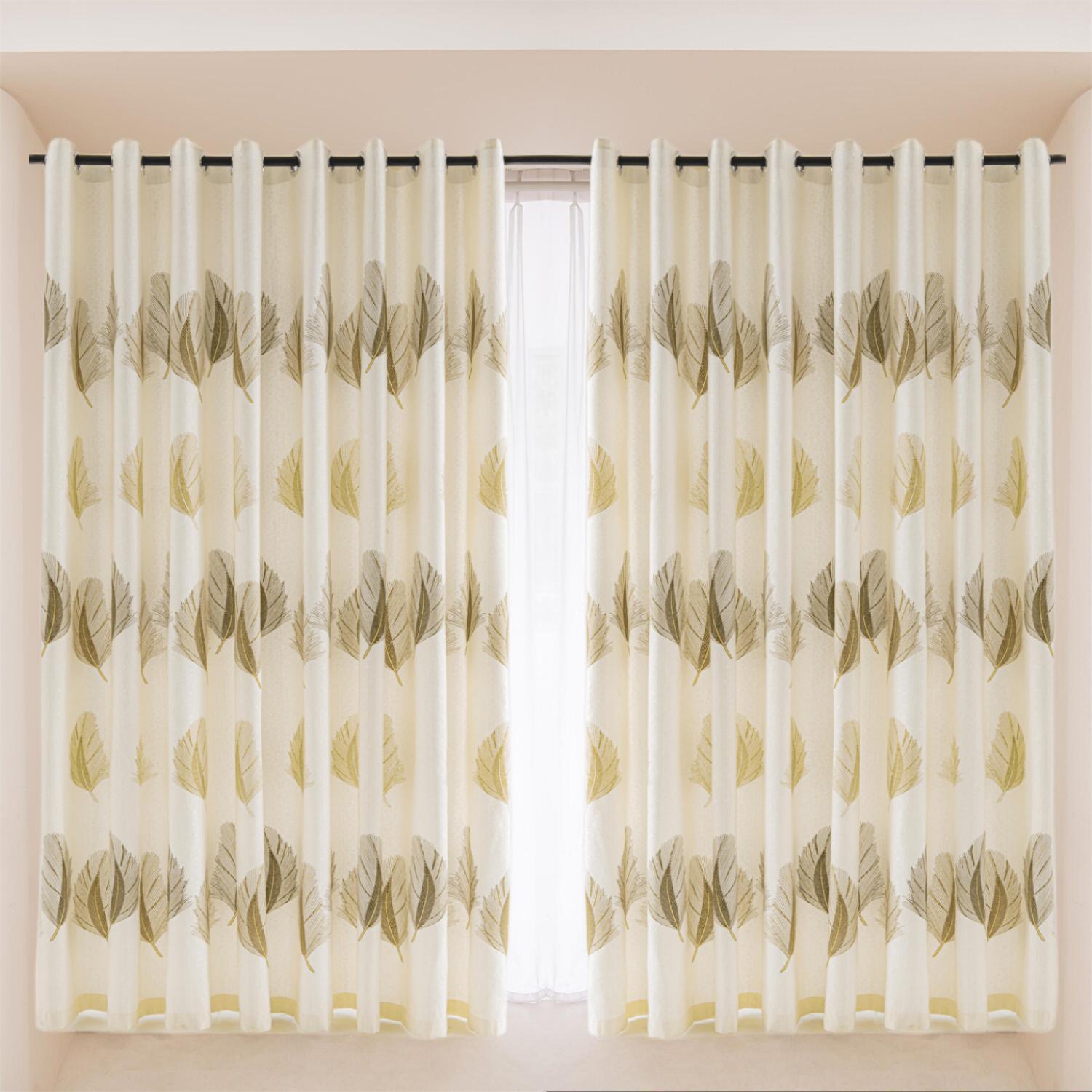 ABC HOME Curtains: 2 Panels 60% Blackout Colorful Flowers Floral Curtains for Living Room Therm