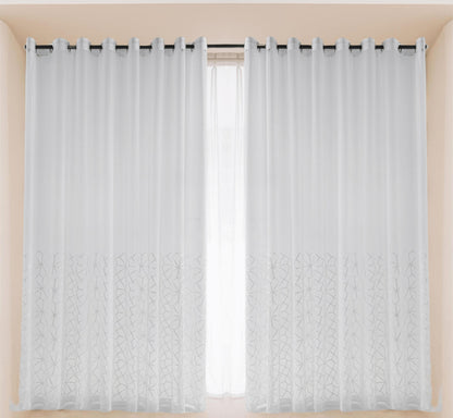 2 Panels Sheer Color Chiffon Tulle Light Window Textile Curtains Drapes for Bedroom Livingroom
