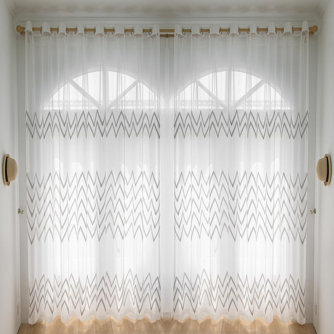 2 Panels Sheer Color Chiffon Tulle Light Window Textile Curtains Drapes for Bedroom Livingroom