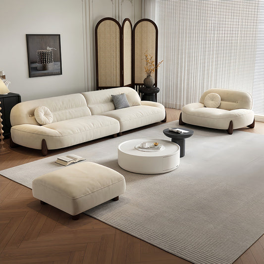 ABC HOME Sofa: Light Luxury Fabric Cloud Shaped Sofa set for Livingroom in Dubai showroom