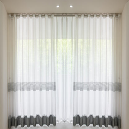 2 Panels Sheer Color Chiffon Tulle Light Window Textile Curtains Drapes for Bedroom Livingroom