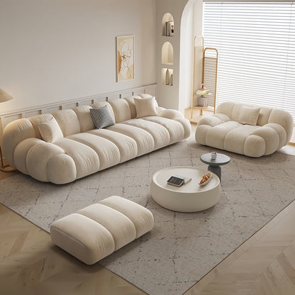 ABC HOME Wood Beige Cloud Sofa | Contemporary Style