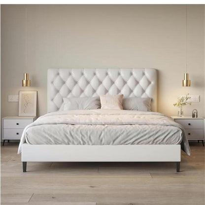 ABC HOME Bed: Bed Frame Modern King Queen Size for bedroom Without Mattress in Dubai showroom