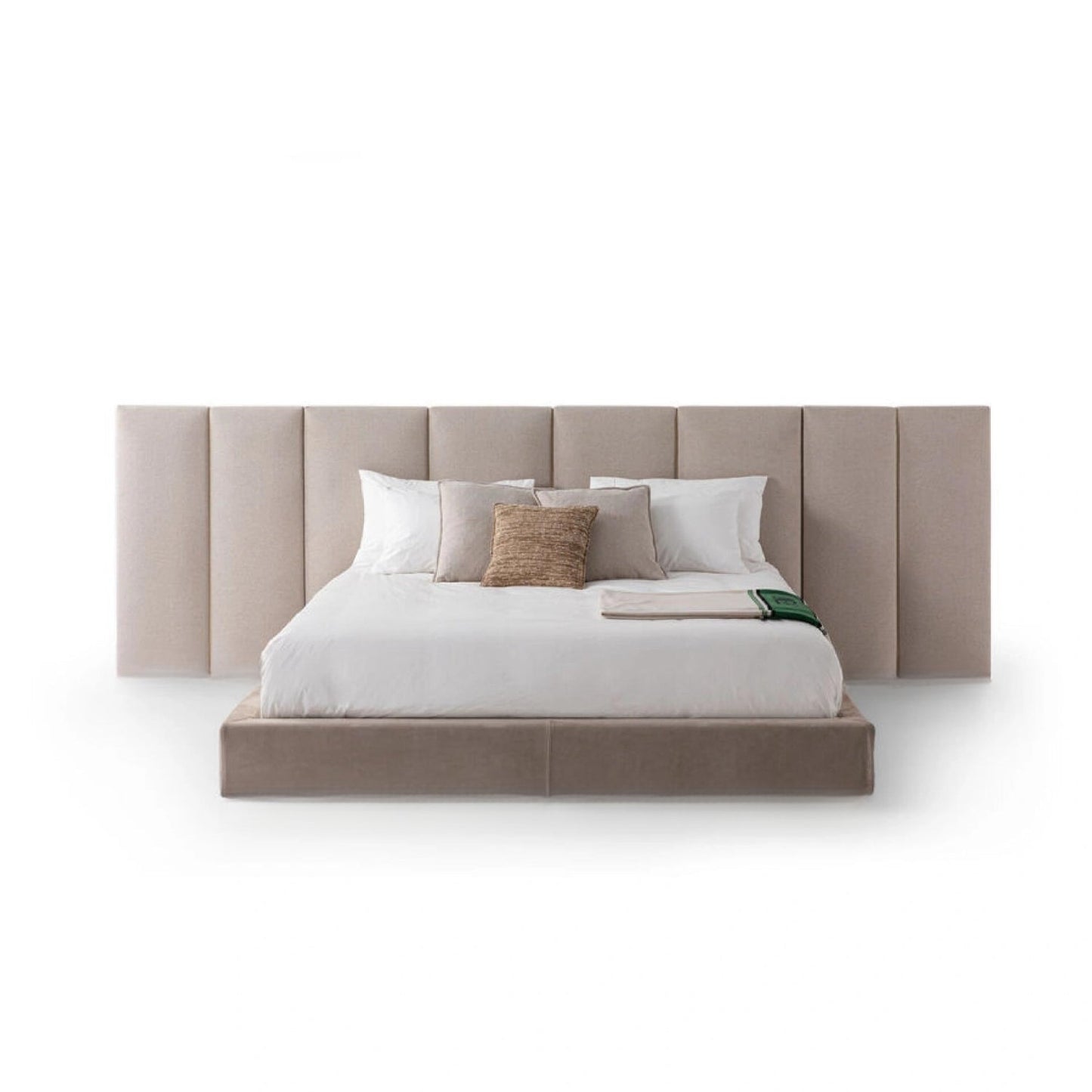 ABC HOME Bed: Bed Frame Modern Velvet King Queen Size for bedroom Without Mattress in Dubai sho