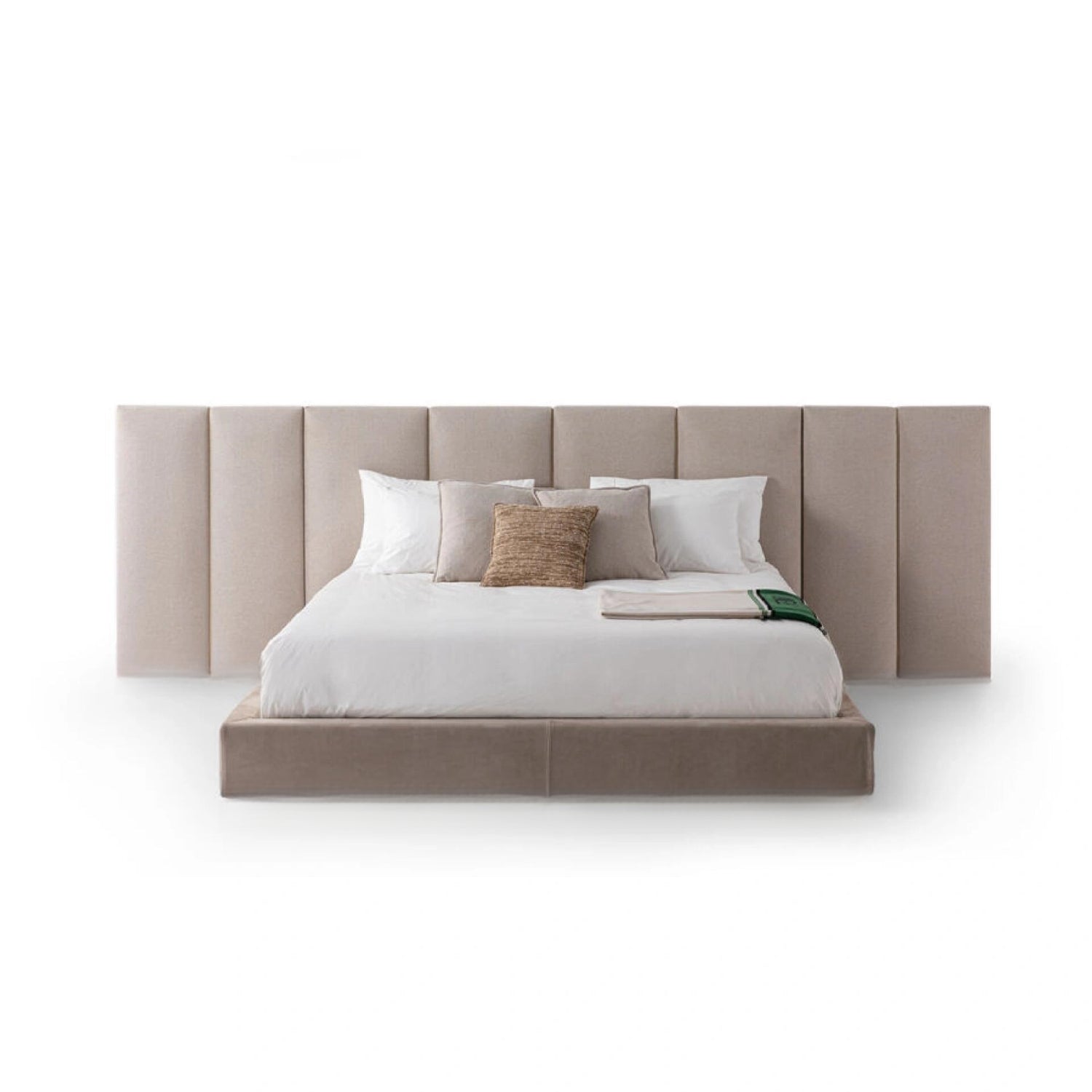ABC HOME Bed: Bed Frame Modern Velvet King Queen Size for bedroom Without Mattress in Dubai sho