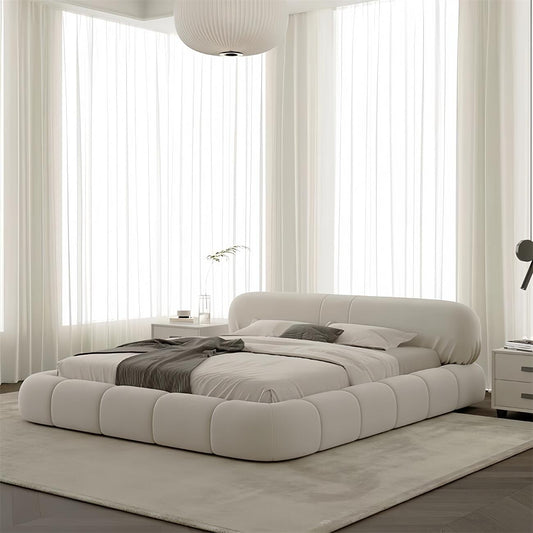 ABC HOME Bed: Bed Frame Modern Velvet King Queen Size for bedroom Without Mattress in Dubai sho