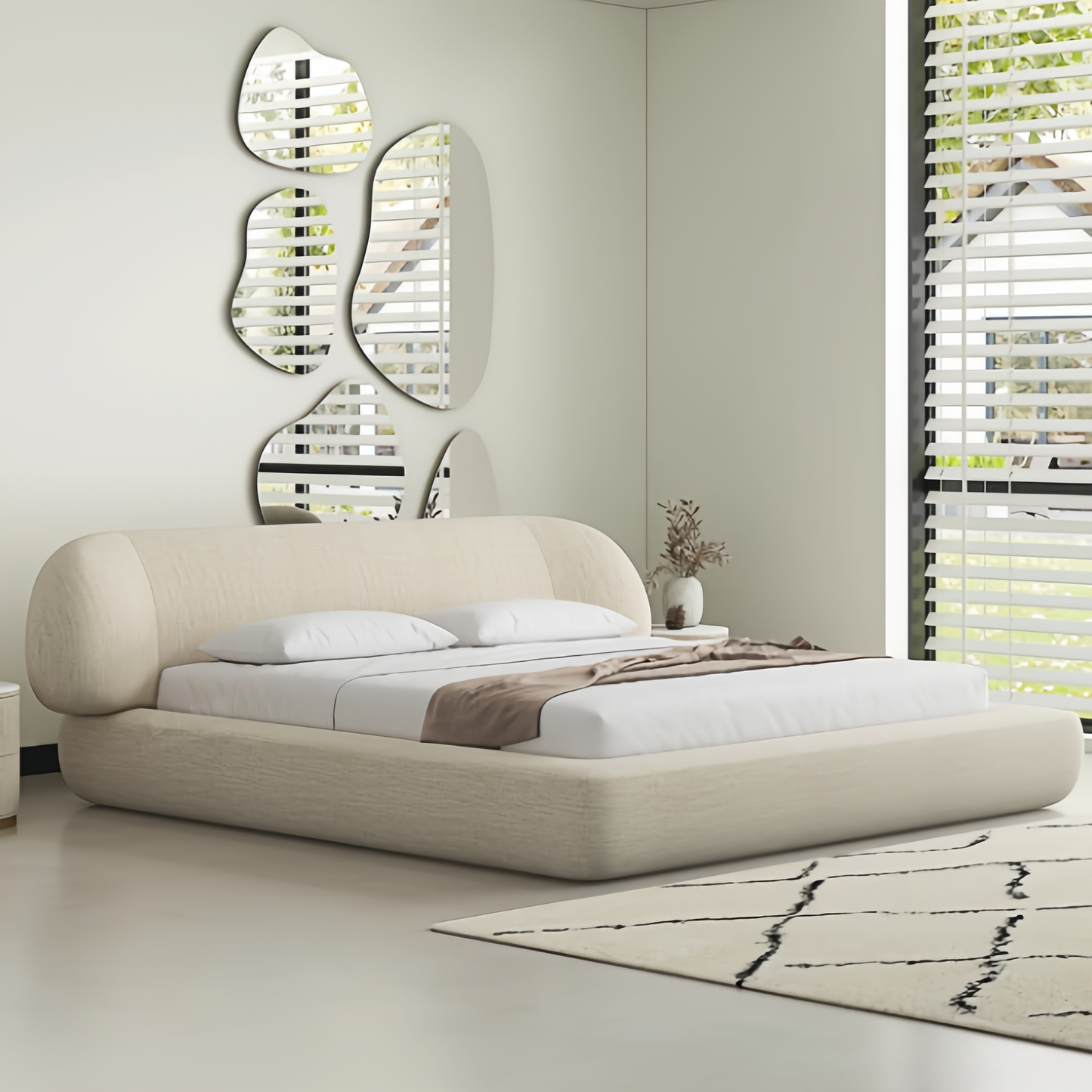 ABC HOME Mattress with Linen & Velvet