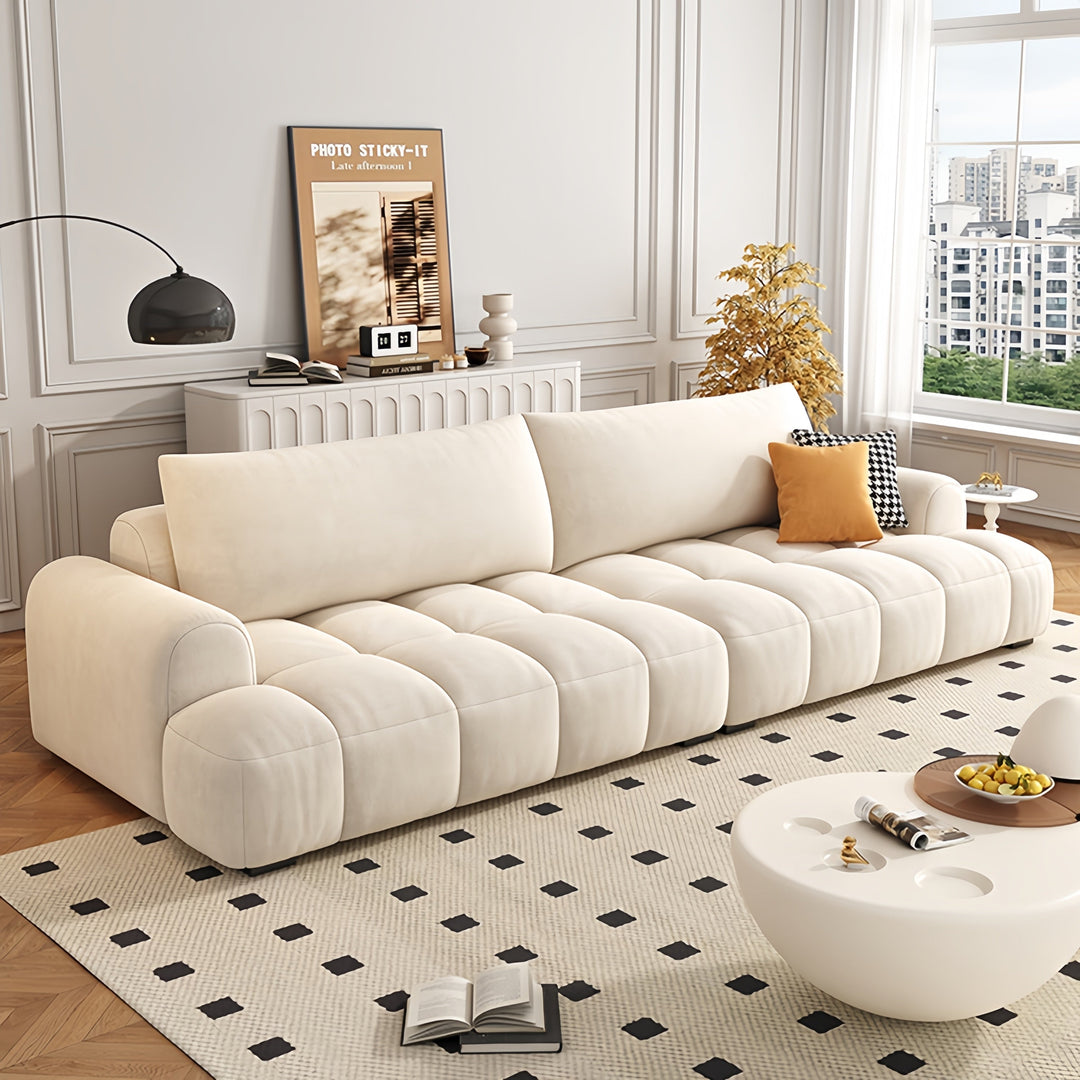ABC Home Light Luxury Fabric Cloud Shaped Sofa set for Livingroom