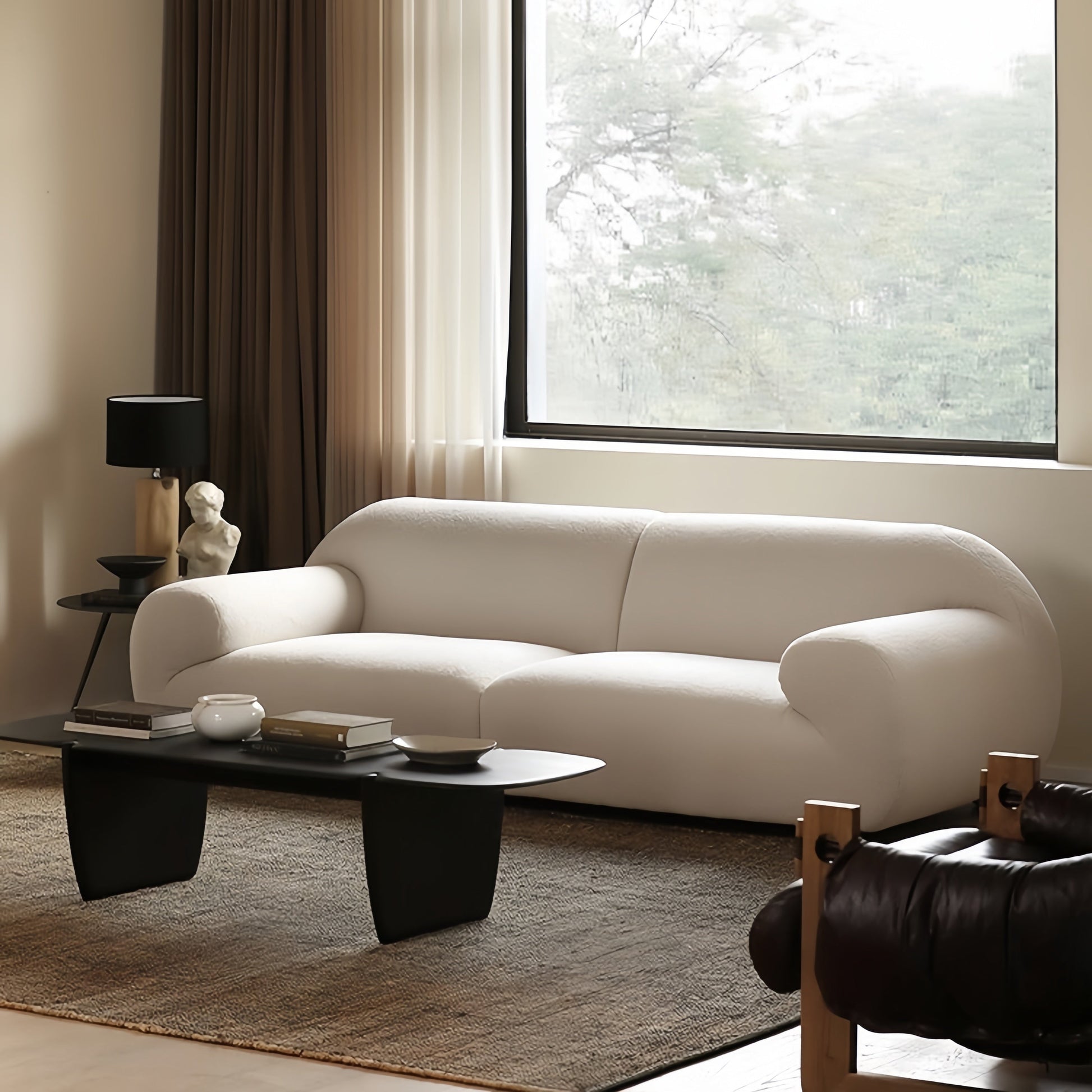 ABC HOME Sofa: Fleece Fabric Overstuffed Multifunction Cloud shaped Sofa Chair set for Livingro