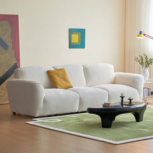 ABC HOME Wood White Cloud Sofa | Contemporary Style