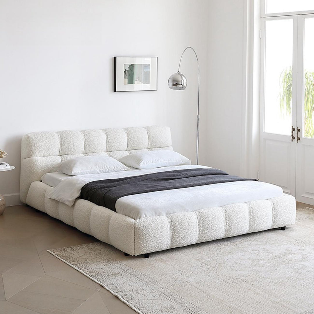 AAH Home Bed Frame Modern Velvet King Queen Size for bedroom Without Mattress AAH HOME