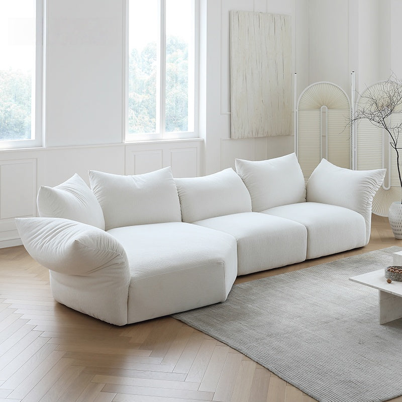 ABC HOME Sofa: Fleece Fabric Overstuffed Multifunction Flower Shape Sofa for Livingroom Office