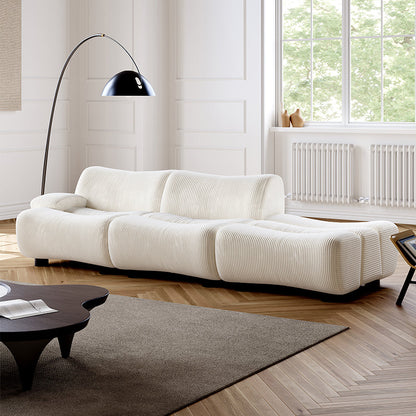 ABC HOME Sofa: Light Luxury Fabric Cloud Shaped Sofa set for Livingroom in Dubai showroom