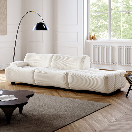 ABC HOME Sofa: Light Luxury Fabric Cloud Shaped Sofa set for Livingroom in Dubai showroom