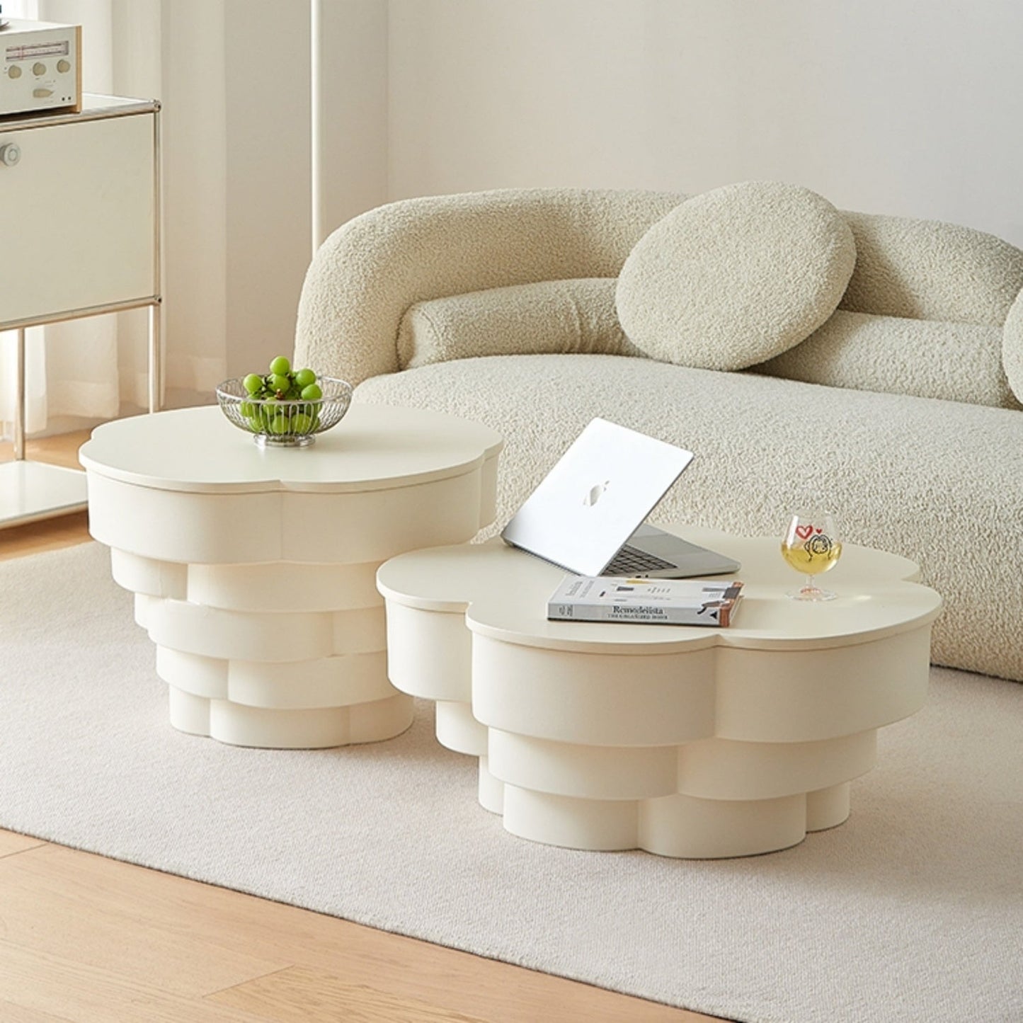 ABC HOME Coffee Table: Space-Saving Nesting Table Set for Modern Living Room in Dubai showroom