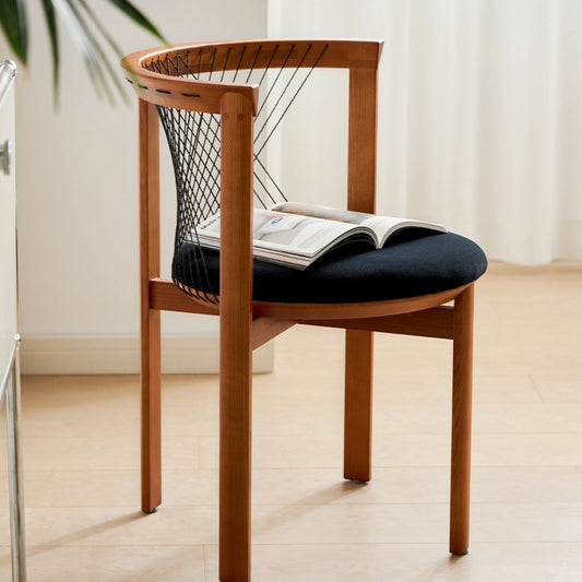 ABC HOME Chair: Luxury Harp Shaped Armchair for Living Room Dining Room in Dubai showroom