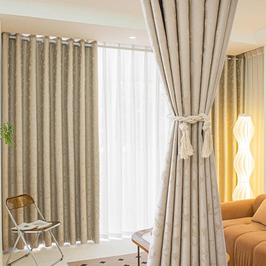 ABC HOME Curtains: 2 Panels 100% Blackout Curtains for Living Room Thermal Insulated Bedroom Da