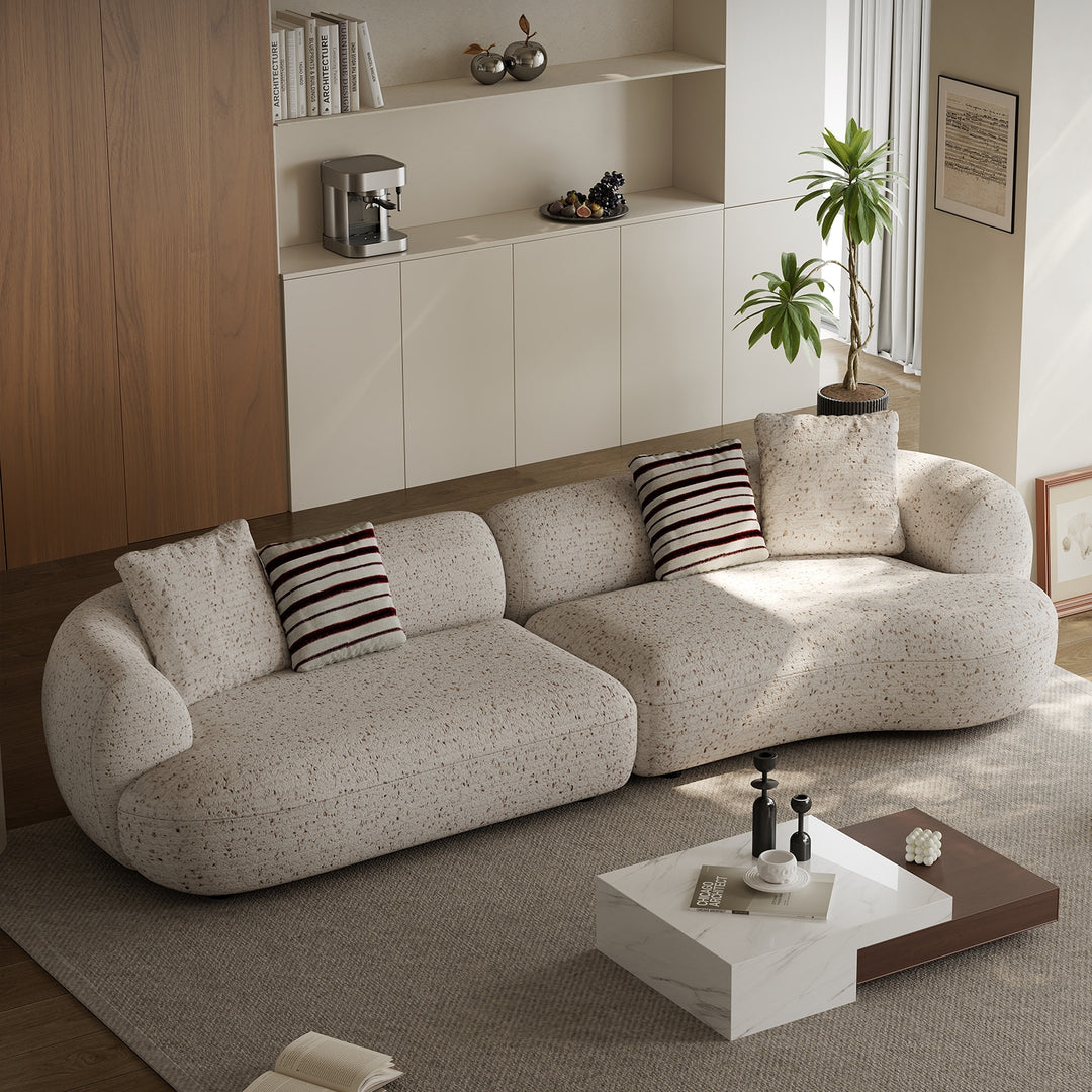 ABC Home Fleece Fabric Overstuffed Multifunction Sofa set for Livingroom Office