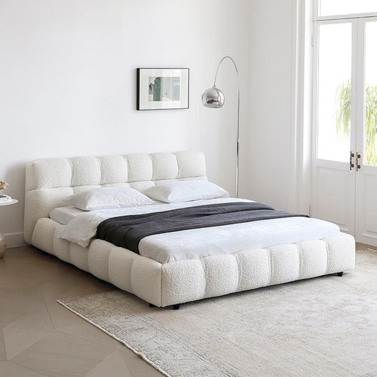 ABC HOME Bed: Bed Frame Modern Velvet King Queen Size for bedroom Without Mattress in Dubai sho