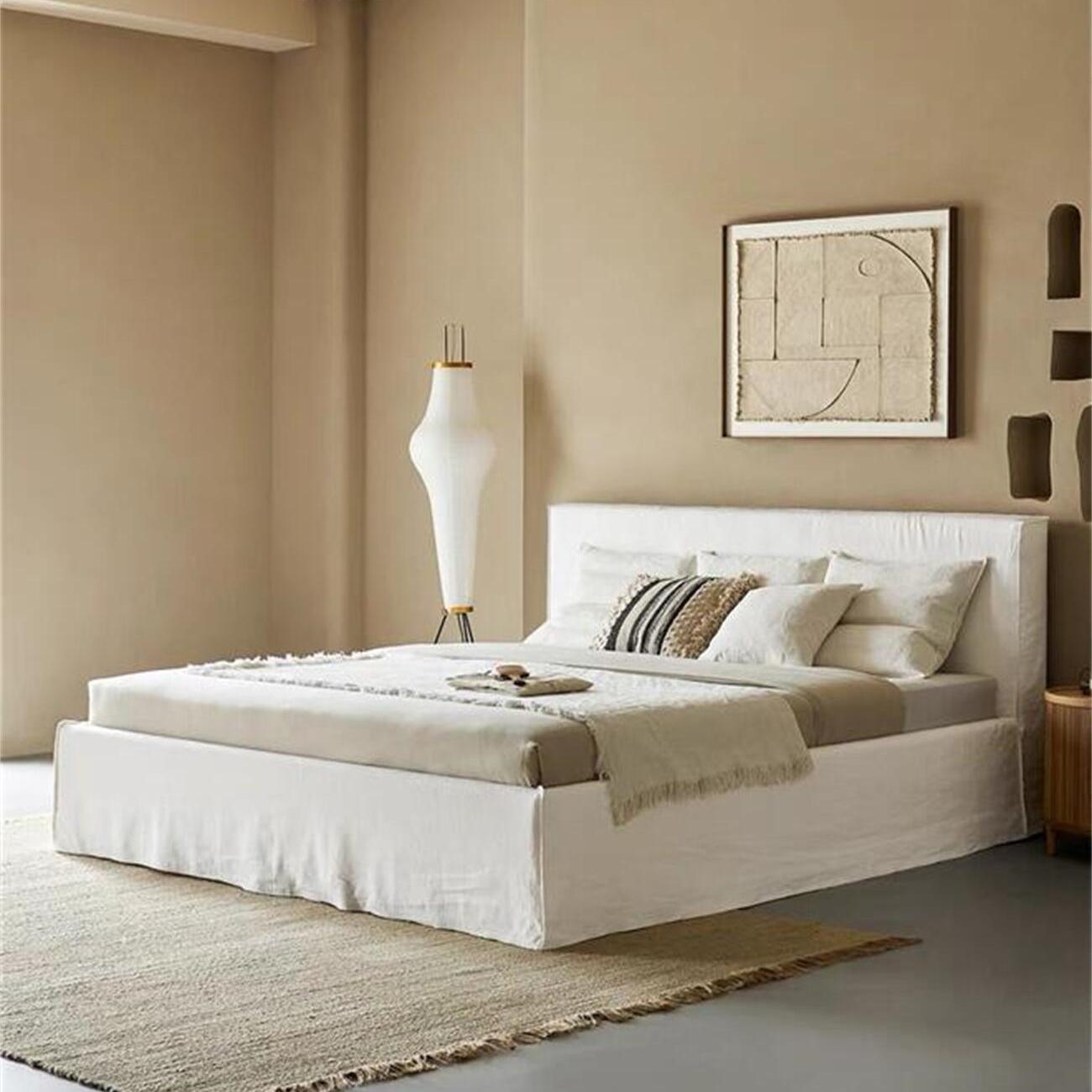 ABC HOME Bed: Bed Frame Modern King Queen Size for bedroom Without Mattress in Dubai showroom